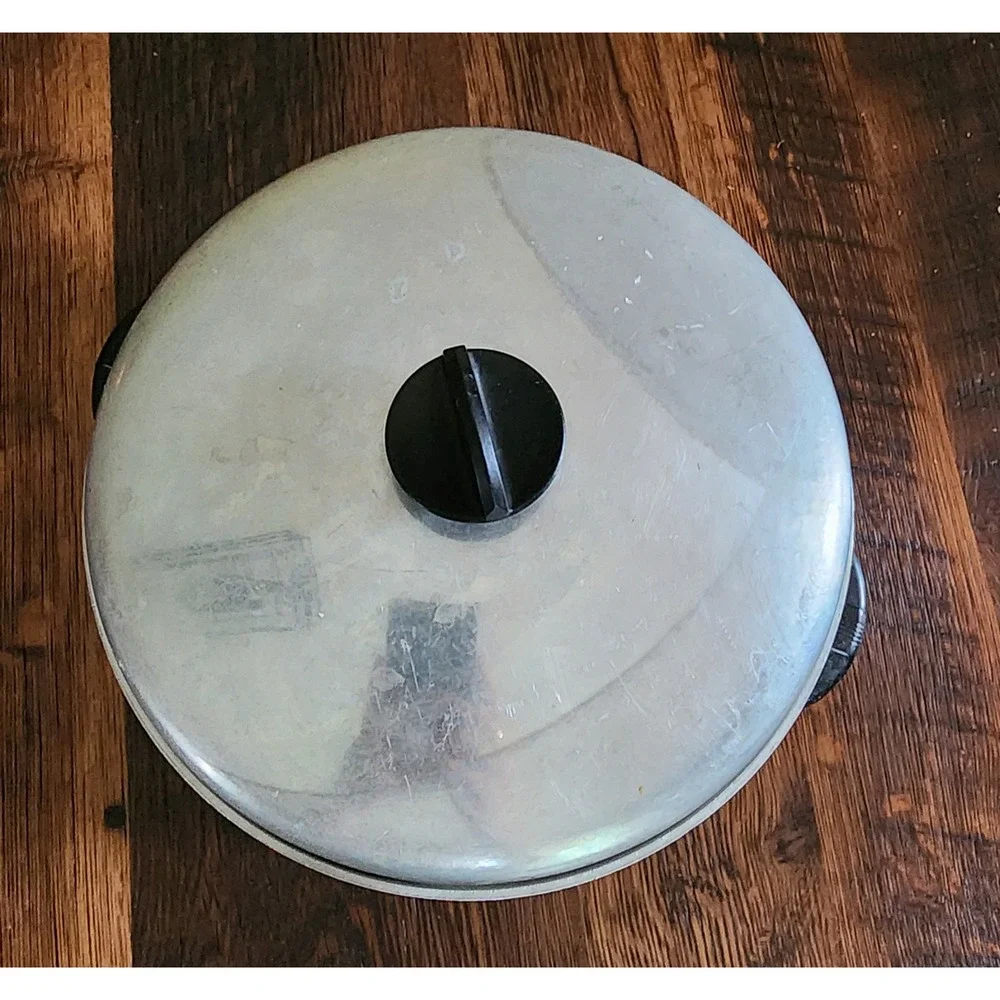 Enterprise Stockpot Aluminum Dutch Oven Vintage Silver Good 10 Gauge Heavy Pot